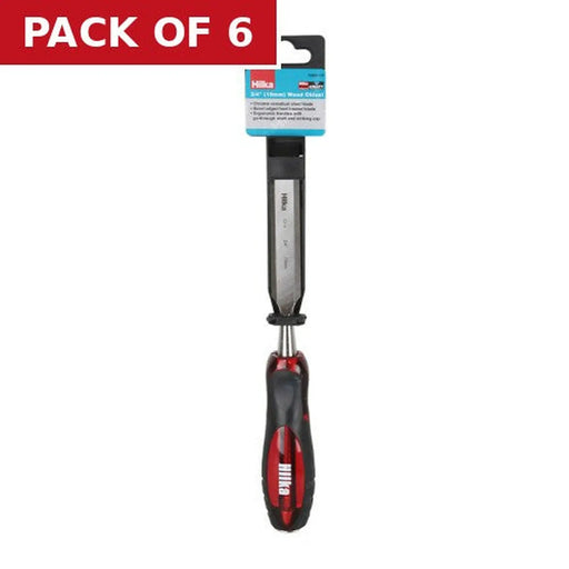 Plastic Handle Wood Chisel, 3/4" - Pack of 6