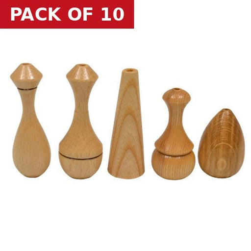 Wooden Cord Pulls (Mixed) - Pack of 10