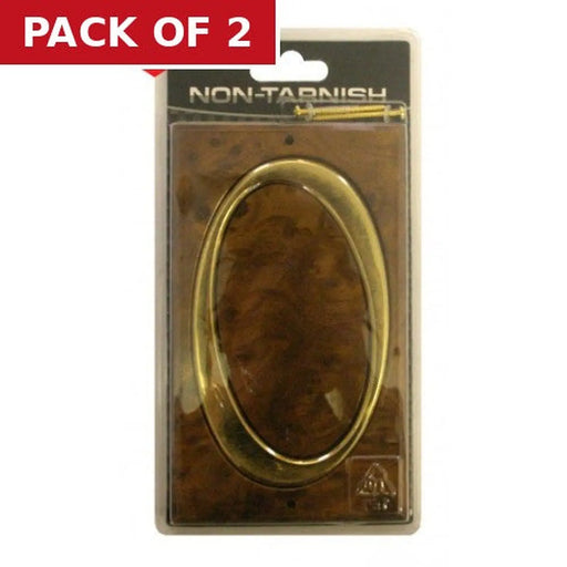 Walnut/Gold Numbered Plaque 0 - Pack of 2