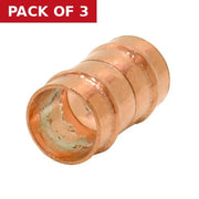 15mm Solder Ring Copper Straight Coupling (Pack of 5) - Pack of 3