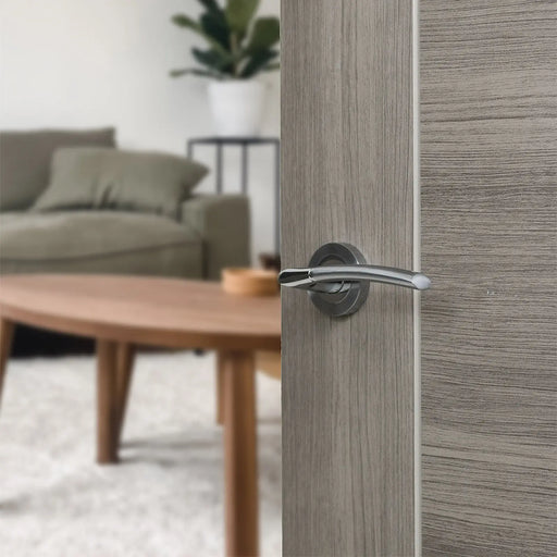 Atlantic Swell Door Pack Bundle (3" Latch + 3"x2" Hingesx3) - Satin Chrome/Polished Chrome