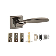 Atlantic Oklahoma Door Pack Bundle (2.5" Latch, 3"x2" Hingesx3) - Black Nickel