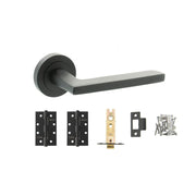 Atlantic Alaska Door Pack Bundle (2.5" Latch, 3"x2" Hingesx3) - Matt Black