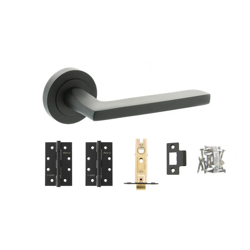 Atlantic Alaska Door Pack Bundle (2.5" Latch, 3"x2" Hingesx3) - Matt Black
