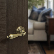 Atlantic Old English Wrexham Door Handle Pack (Bathroom Set - 3" CE Bathroom Lock, 3" Fire Rated Hinges x3) - Matt Antique Brass