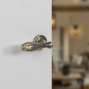 Atlantic Old English Cambridge Door Handle Pack (3 Lever Lock Set - 2.5" CE Sashlock, 4" Fire Rated Hinges x3) - Matt Antique Brass