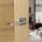 Atlantic STATUS California Door Handle Pack (Bathroom Set - 2.5" CE Bathroom Lock, 4" Fire Rated Hinges x3) - Satin Chrome