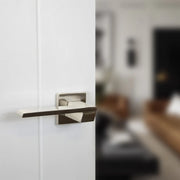 Atlantic Senza Pari Giovanni Door Handle Pack (Euro Lock Set - 2.5" CE Sashlock, 4" Slim Knuckle Hinges x2) - Satin Nickel