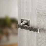 Atlantic Senza Pari Bianca Door Handle Pack (Latch Set - 3" CE Latch, 3" Fire Rated Hinges x3) - Satin Nickel