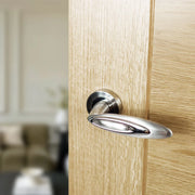 Atlantic Senza Pari Elisse Door Handle Pack (3 Lever Lock Set - 3" CE Sashlock, 3" Fire Rated Hinges x3) - Satin Nickel/Chrome Plate