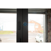 Atlantic Fire Door Keep Clear Disc Sign 3M Adhesive 75mm - Satin Stainless Steel