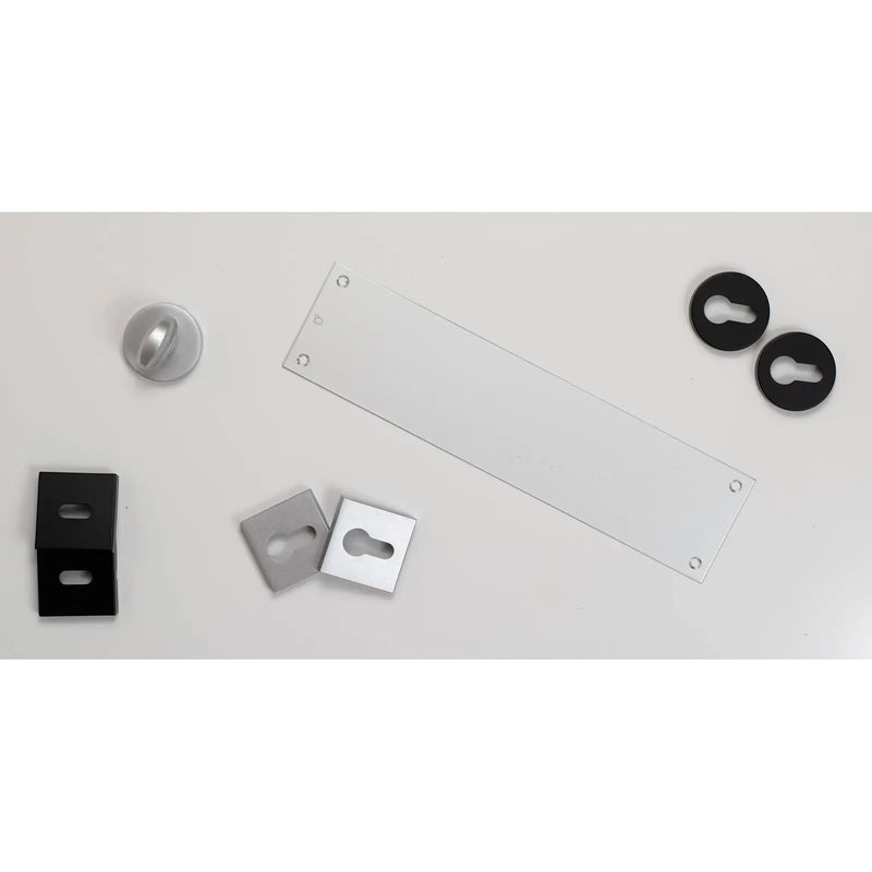Atlantic CleanTouch Anti-Bac Forme Asti Lever Door Handle on Minimal Square Rose - Matt Black