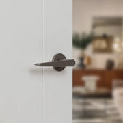 Atlantic Tupai Rapido 5S Line Torrao Lever Door Handle on 5mm Slimline Round Rose - Titanium