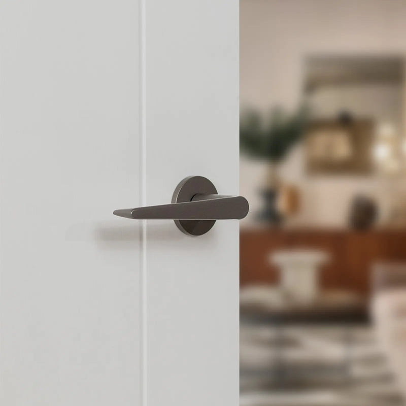 Atlantic Tupai Rapido 5S Line Torrao Lever Door Handle on 5mm Slimline Round Rose - Titanium