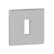 Atlantic Tupai Rapido 5S Line Key Escutcheons on 5mm Slimline Square Rose - Bright Polished Chrome