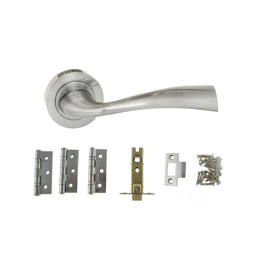 Atlantic Wave Door Pack Bundle (2.5" Latch, 3"x2" Hingesx3)