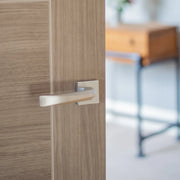 Atlantic Forme Crystal Lever Door Handle on Minimal Square Rose