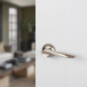Atlantic Mediterranean Malta Lever Door Handle on Round "C" Rose