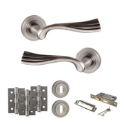 Atlantic Old English Richmond Door Handle Pack (3 Lever Lock Set - 2.5" CE Sashlock, 3" Fire Rated Hinges x3)
