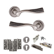 Atlantic Old English Richmond Door Handle Pack (Euro Lock Set - 2.5" CE Sashlock, 4" Fire Rated Hinges x3)