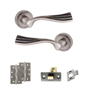 Atlantic Old English Richmond Door Handle Pack (Latch Set - 2.5" CE Latch, 4" Slim Knuckle Hinges x2)