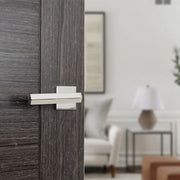 Atlantic Senza Pari Davoli Door Handle Pack (Bathroom Set - 3" CE Bathroom Lock, 4" Slim Knuckle Hinges x2)