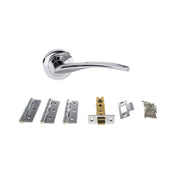 Atlantic STATUS Arizona Door Handle Pack (Latch Set - 3" CE Latch, 3" Fire Rated Hinges x3)