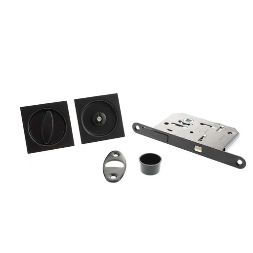 Atlantic AGB Sliding Door Bathroom Lock Set with Square Flush Handle