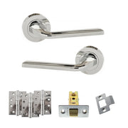 Atlantic Eco Surf Door Handle Pack (Latch Set - 2.5" CE Latch, 4" Fire Rated Hinges x3)