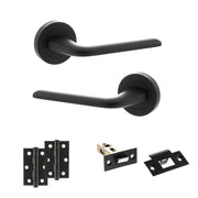 Atlantic Eco Surf Door Handle Pack (Latch Set - 2.5" Latch, 3" Hinges x2)