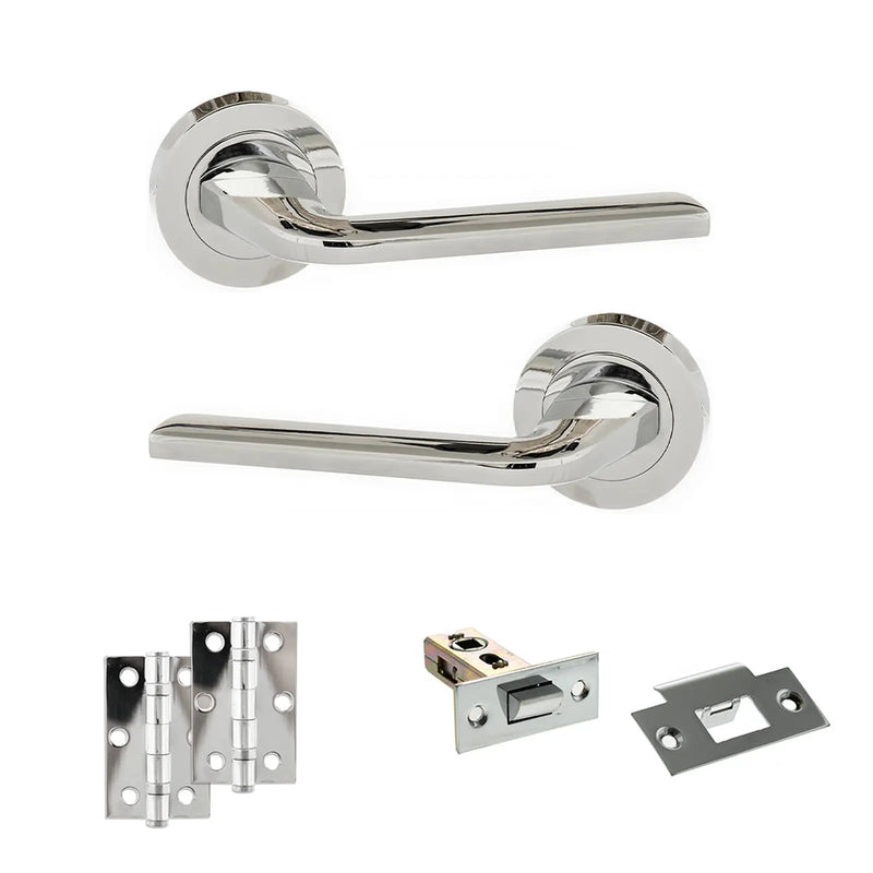 Atlantic Eco Surf Door Handle Pack (Latch Set - 2.5" Latch, 3" Hinges x2)