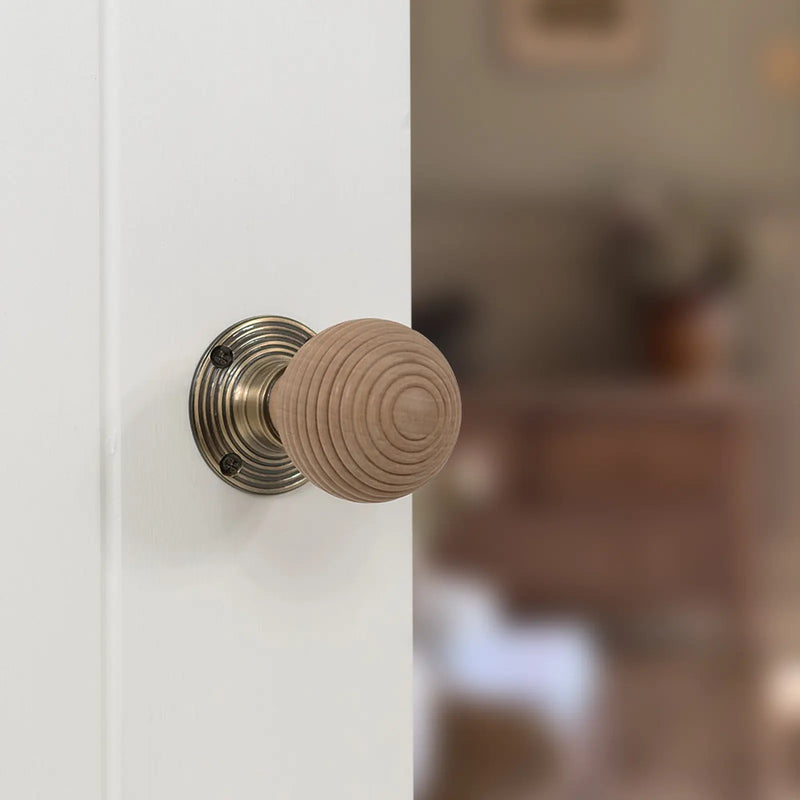 Atlantic Old English Bridlington Door Knob Pack (Bathroom Set - 3" Deadbolt, 4" Fire Rated Hinges x3)