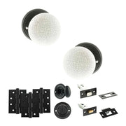 Atlantic Old English Skipton Door Knob Pack (Bathroom Set - 3" Deadbolt, 4" Fire Rated Hinges x3)