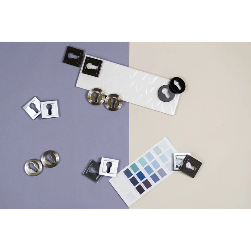 Atlantic STATUS Key Escutcheons on Square Rose