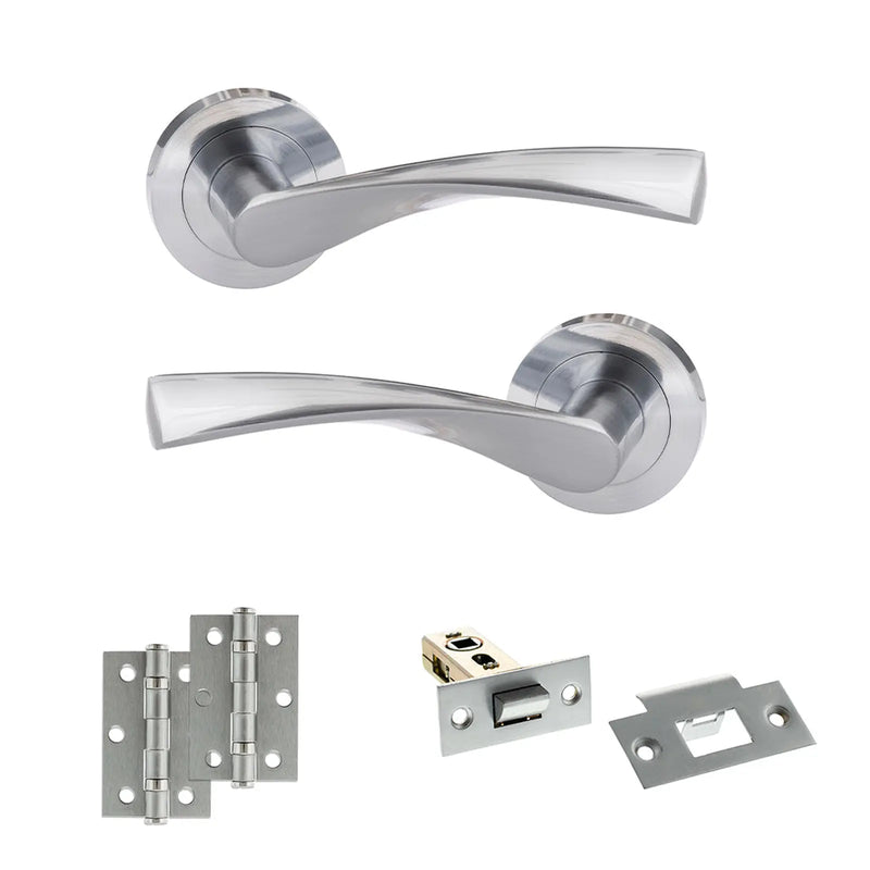 Atlantic Eco Aqua Door Handle Pack (Latch Set - 2.5" Latch, 3" Hinges x2)