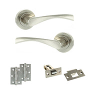 Atlantic Eco Aqua Door Handle Pack (Latch Set - 2.5" Latch, 3" Hinges x2)