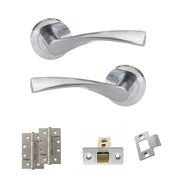 Atlantic Eco Aqua Door Handle Pack (Latch Set - 3" CE Latch, 4" Slim Knuckle Hinges x2)