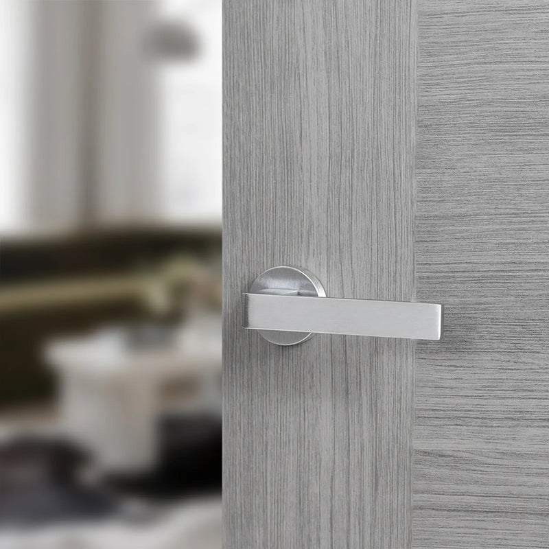 Atlantic Forme Asti Lever Door Handle on Minimal Round Rose