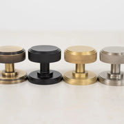 Atlantic Millhouse Brass Harrison Brass Knurled Mortice Knob on Concealed Fix Rose