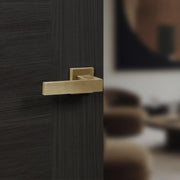 Atlantic Senza Pari Panetti Door Handle Pack (Bathroom Set - 3" CE Bathroom Lock, 4" Fire Rated Hinges x3)