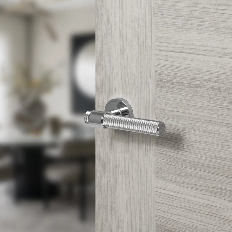 Atlantic Senza Pari Andretta Door Handle Pack (Bathroom Set - 3" CE Bathroom Lock, 3" Fire Rated Hinges x3)