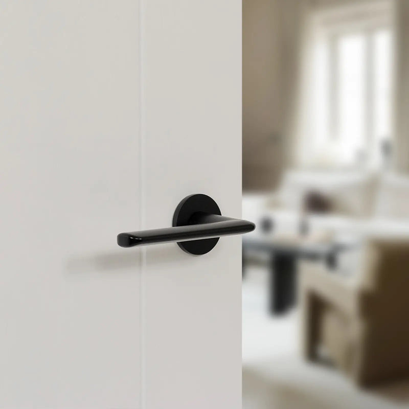 Atlantic Tupai Rapido 5S Line Tavira Lever Door Handle on 5mm Slimline Round Rose