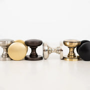 Atlantic Millhouse Brass Edison Solid Brass Domed Mortice Knob on Concealed Fix Rose