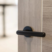 Atlantic Millhouse Brass Stephenson Knurled Lever Door Handle on 5mm Slimline Round Rose