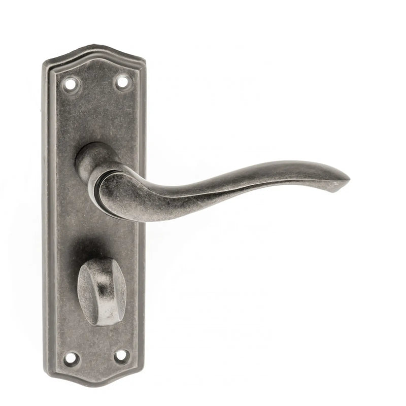 Atlantic Old English Warwick WC Lever Door Handle on Backplate
