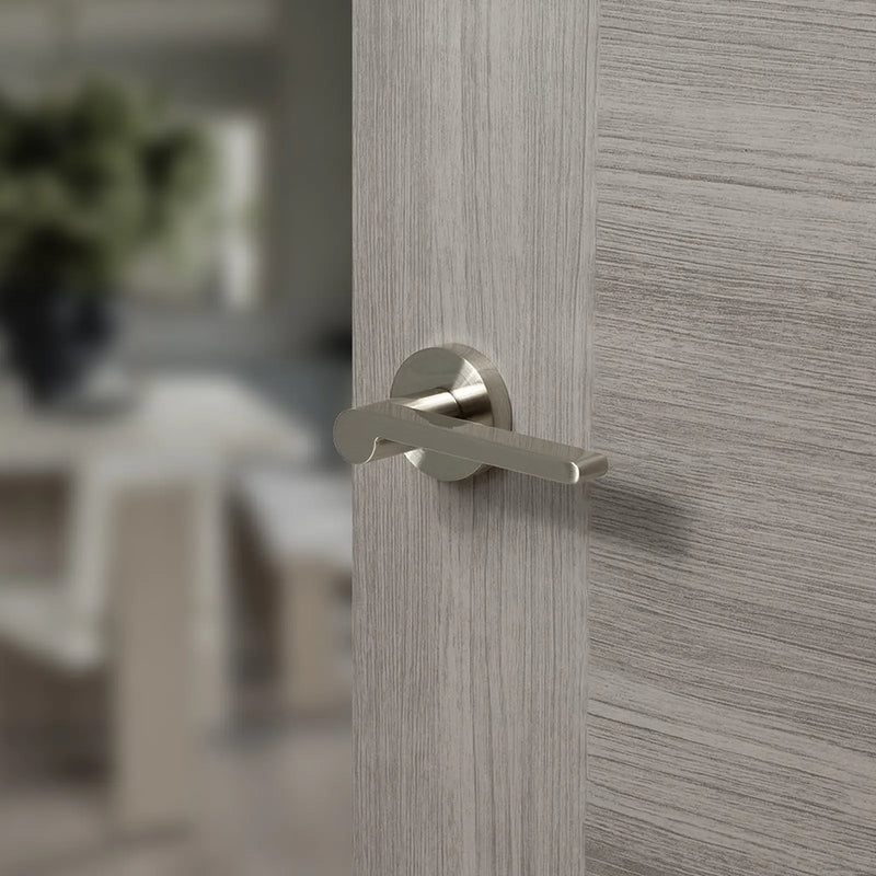Atlantic Senza Pari Darrio Door Handle Pack (Bathroom Set - 3" CE Bathroom Lock, 4" Fire Rated Hinges x3)