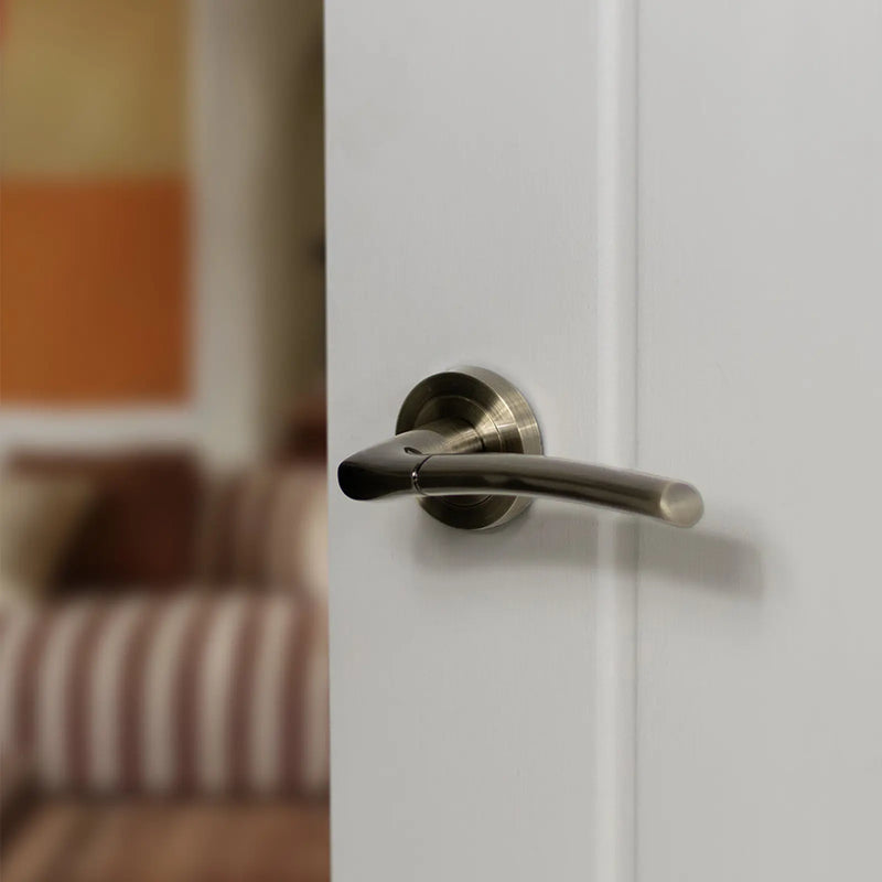 Atlantic STATUS Indiana Door Handle Pack (Euro Lock Set - 2.5" CE Sashlock, 4" Fire Rated Hinges x3)