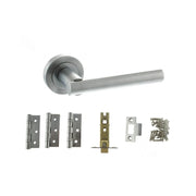 Atlantic STATUS Nebraska Door Handle Pack (Latch Set - 2.5" CE Latch, 3" Fire Rated Hinges x3)