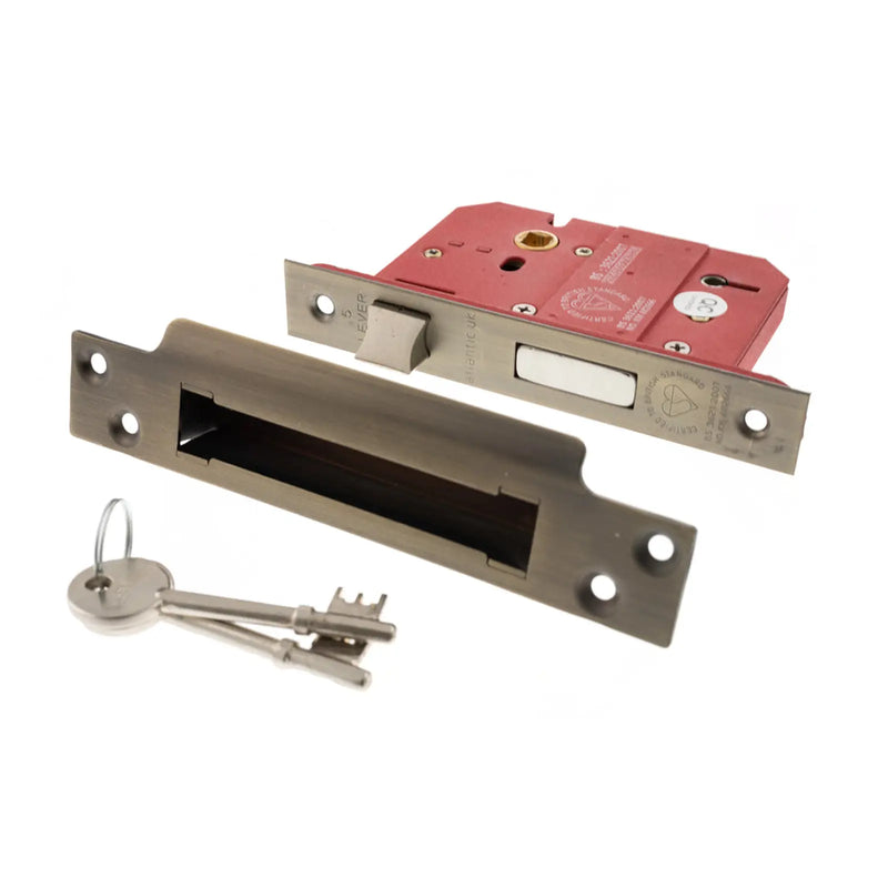 Atlantic 5 Lever Key Sashlock [BS] Keyed Alike 3"