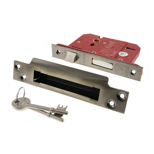 Atlantic 5 Lever Key Sashlock [BS] Keyed Alike 3"
